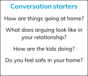 Conversation starters grid.