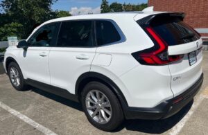 White SUV with Washington license plate