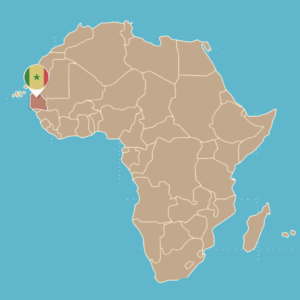 Map of Senegal.