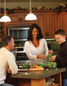 Family In Kitchen