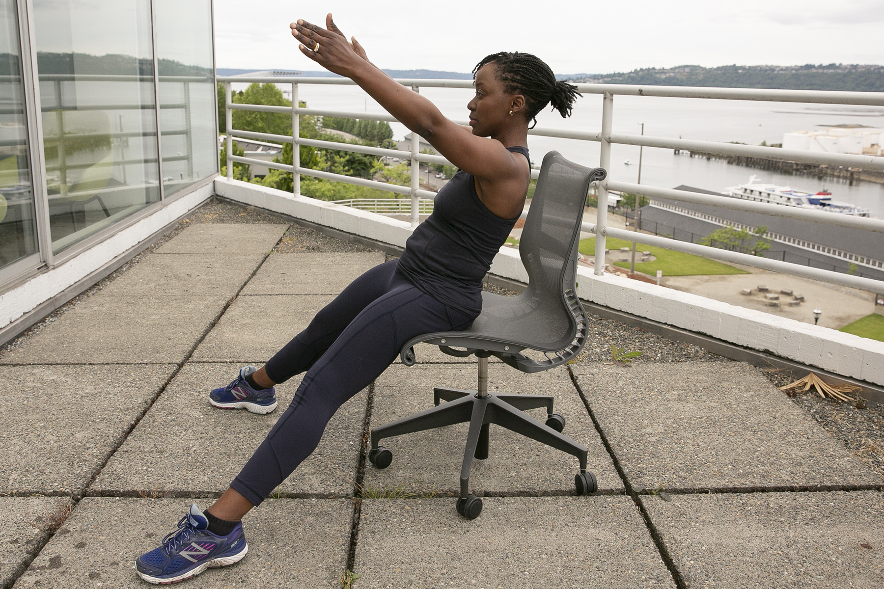 Chairobics - Seated jumping jacks finish